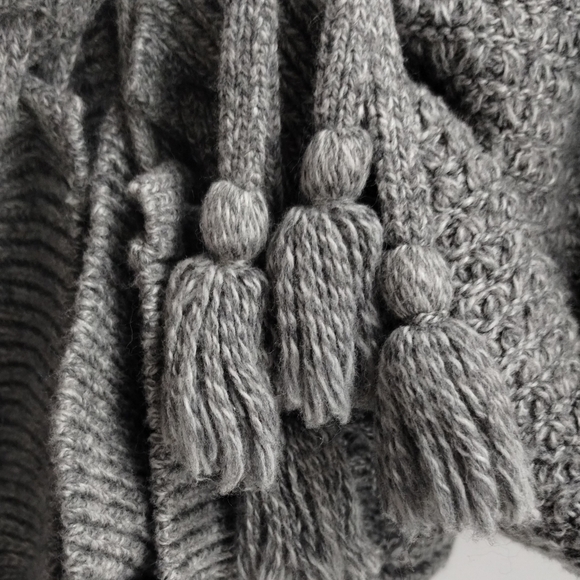 Madewell‎ Gray Cotton Side Lace Open Cardigan Sweater - Picture 7 of 14